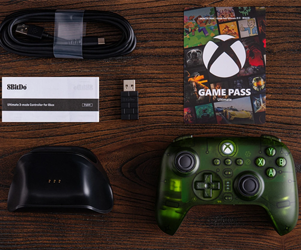 8Bitdo Ultimate 3-mode Hall Effect Joysticks/وحدة تحكم تشغيل القاعة مع قاعدة شحن، سلكية لسلسلة Xbox X | إس، اكس بوكس وان،