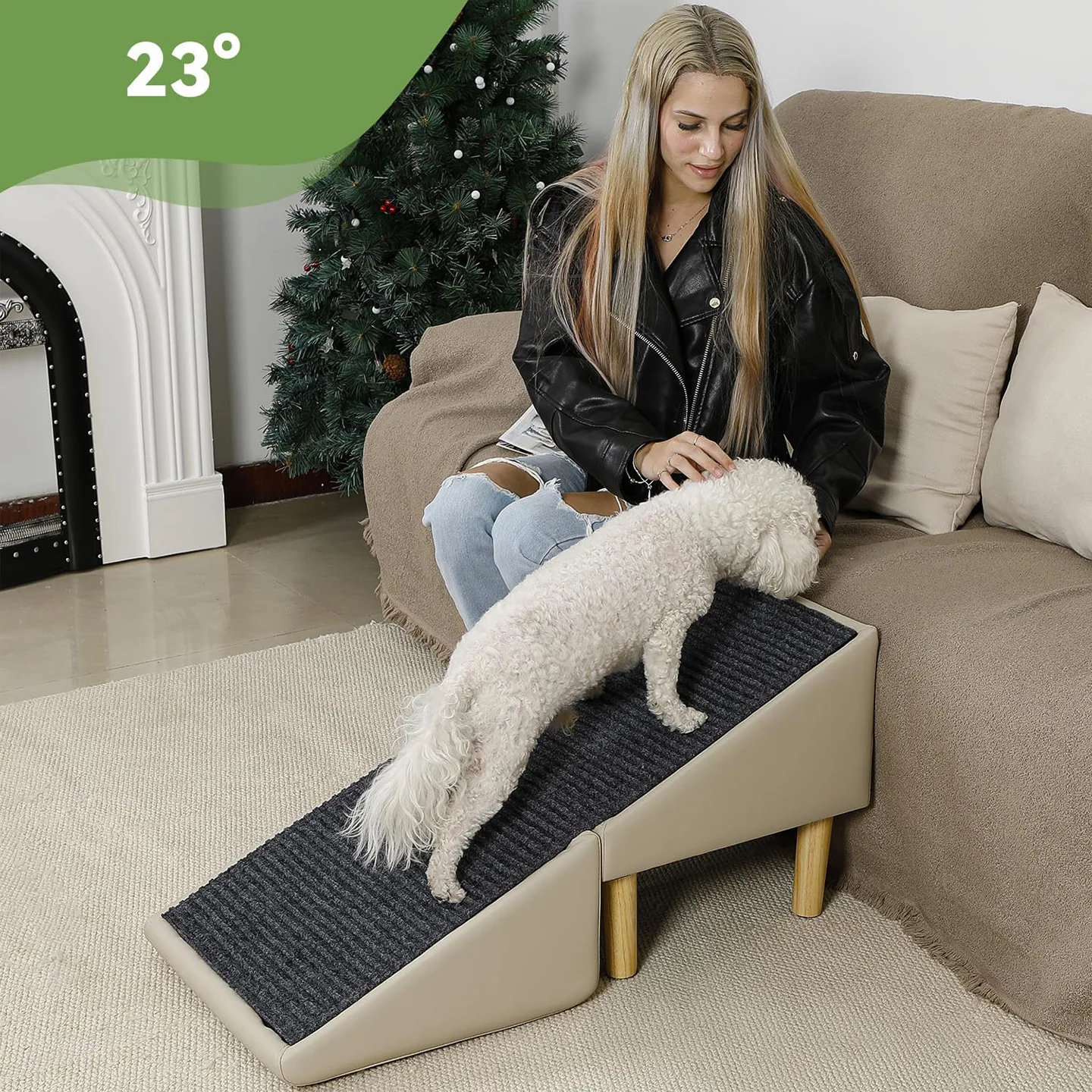 Dog Beds for Small Dogs Kennel Pet Bed Multifunctional Anti-slip Pet Stool for Stairs Two-in-one Function Foldable Dog Staircase