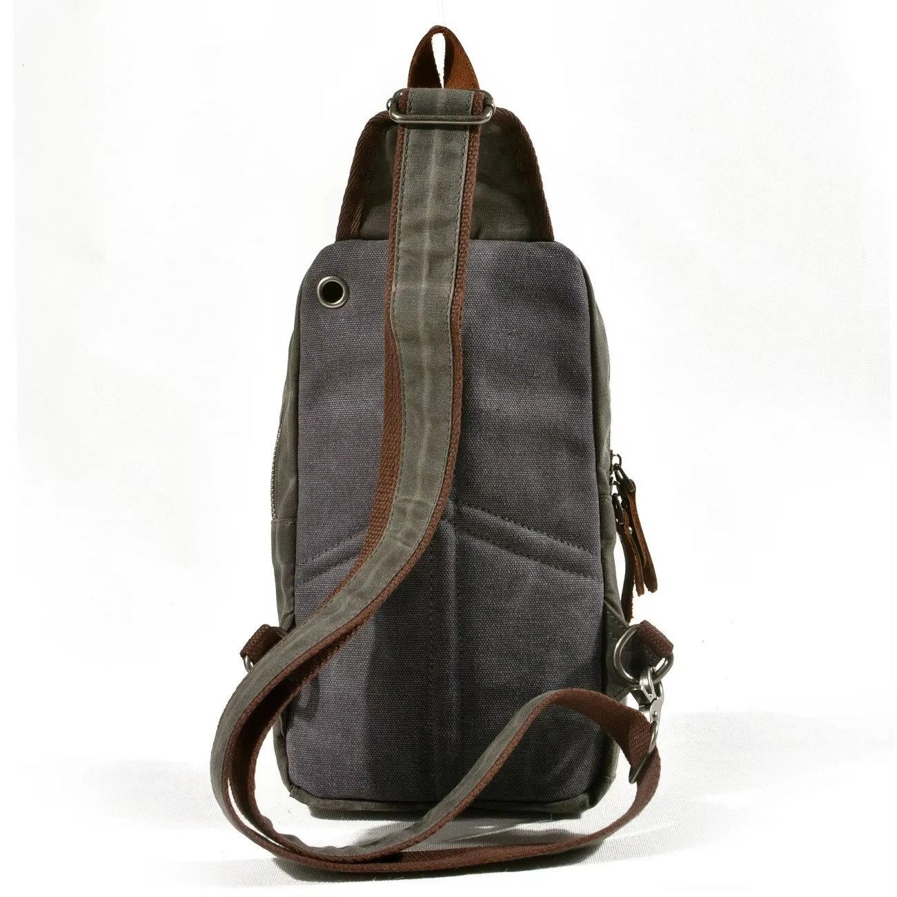 Waxed Canvas Chest Bag European Style Men Sling Bag Vintage Waterproof Small Knapsack For men