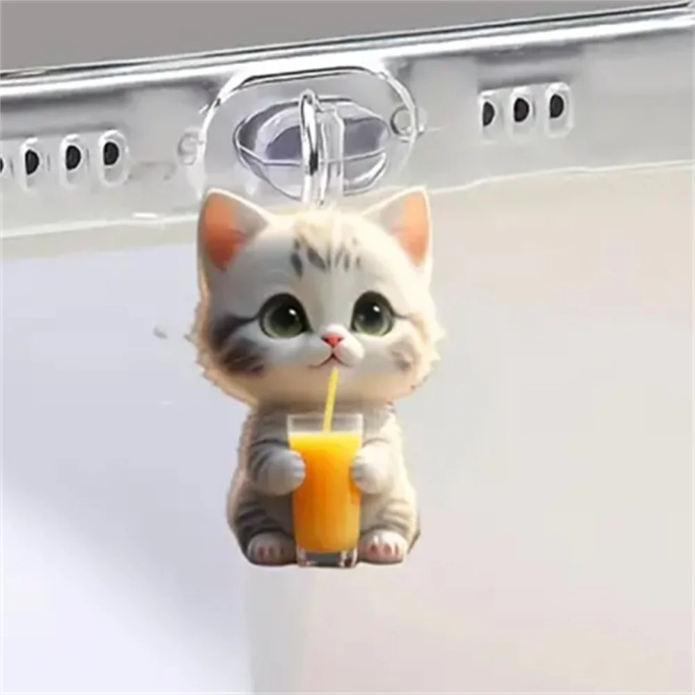 Cat Pendant Lightweight Dust Plug Cellphone Accessory Oval Port Cover For Charging Port Fashion Accessory Personalization