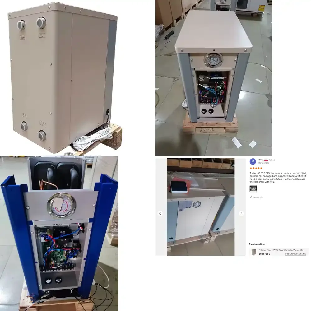 

Folansi 7kW FW-02 Heating and Cooling Water Heater R32 WiFi Low Noise Design Geothermal Heat Pump Hotel Household Instant