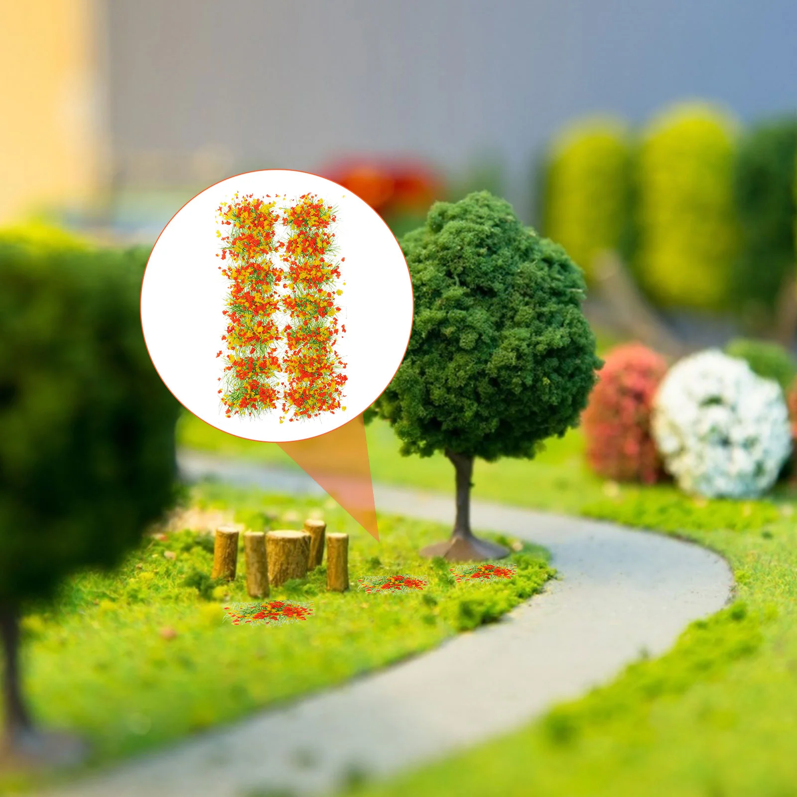 Artificial Garden Plastic Resin Scenery Materials Novel Design Lightweight Realistic Flowers Plants Suitable 35 48 1 72