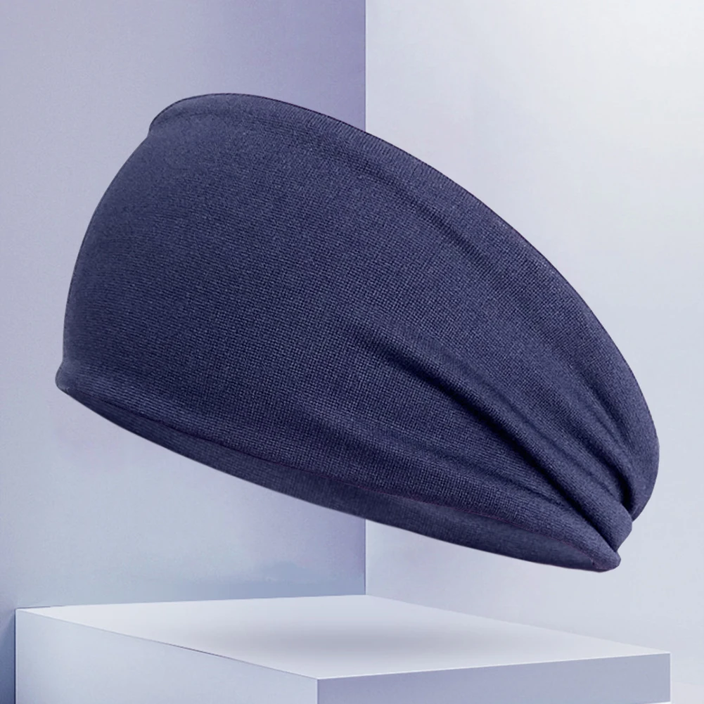 Men Women Sports Headband Elastic Fitness Sweatband Hair Bandage Running Quick-Drying Headband for Jog Basketball Running