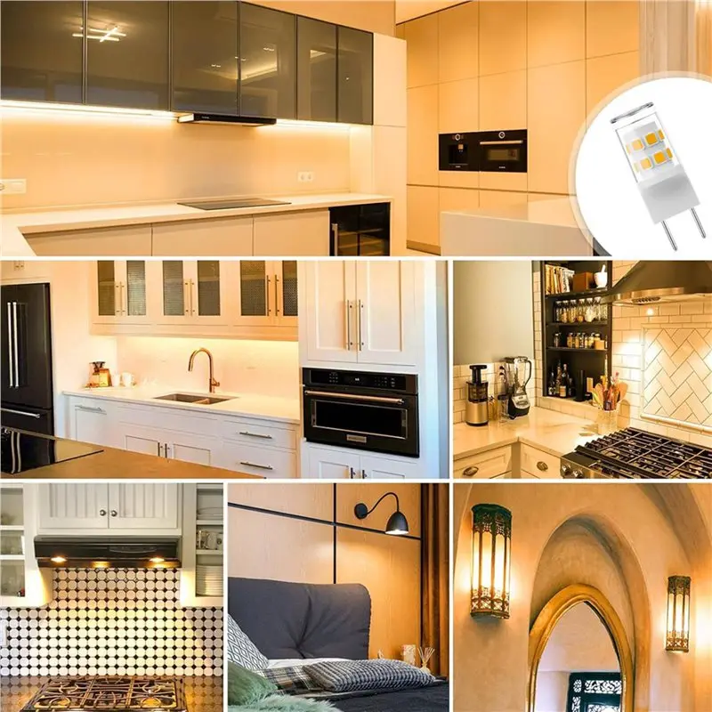 ABGE-50Pcs G8 Led Bulb 3W Equivalent To G8 Halogen Bulb 20W-25W, T4 Light Bulb Bi-Pin G8/GY8.6 Base, G8 Bulb Warn White 3000K