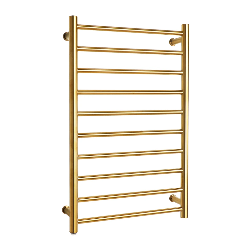 Brushed Gold Wall Mounted Electric Towel Dryer Electric Towel Rack