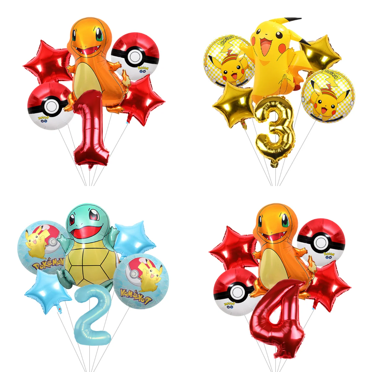 Niedlicher Pikachu Cartoon-Folienballon Helium-Unterstützter Aufblasbarer Ballon Kindergeburtstag Partydekoration Feiertagsdekoration