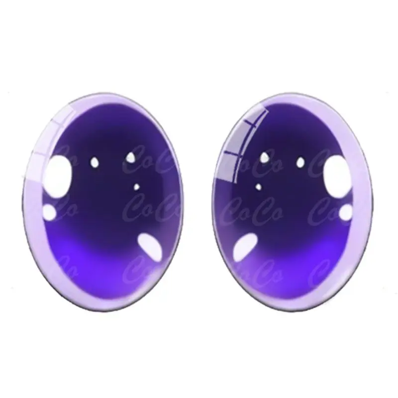 6pairs Cartoon Doll crystal Eye Blue pupils 10x14mm/13x18mm/18x25mm Oval photo glass cabochon demo flat back Making findings