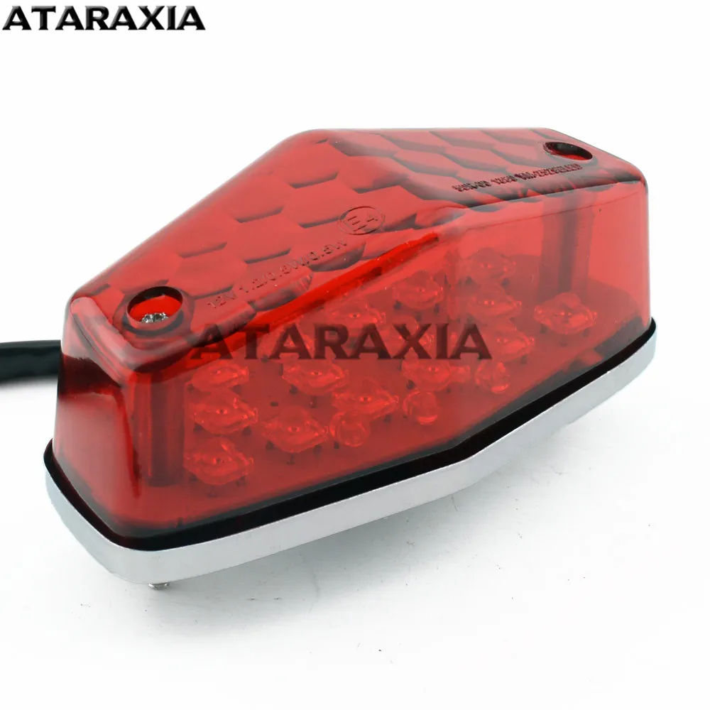 Motorcycle Stop Brake Light Rear Lamp Lucas Style LED Tail Light Universal Bike Rear Stop Light For Harley  Cafe Racer Chopper