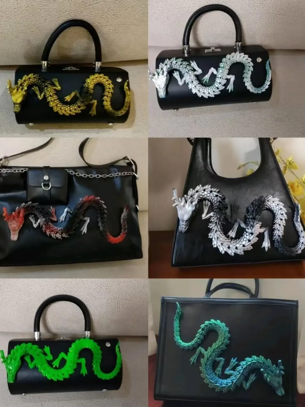 Original Designer Marke Maßgeschneiderte DIY dreidimensionale Drachen-Umhängetaschen für Frauen – Detail 9