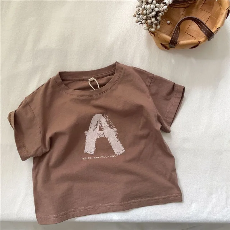 2024 Summer New Baby Short Sleeve T Shirts Cute Ice Cream Cotton Tee Print T Shirt For ToddlerBoy Girl Infant  Tops Kids Clothes