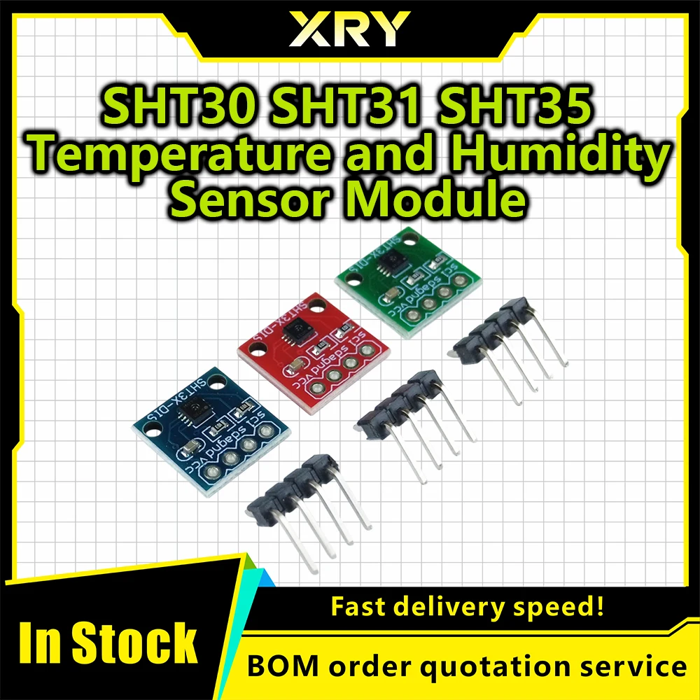 XRY SHT30 SHT31 SHT35 Temperature And Humidity Sensor Module I2C Communication Numeric Wide Voltage
