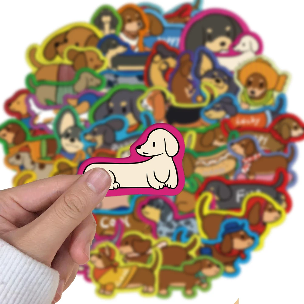 50pcs dachshund room decor wall art stickers papel tapiz pared adhesivo pegatinas de pared impermeable cozinha bookmark