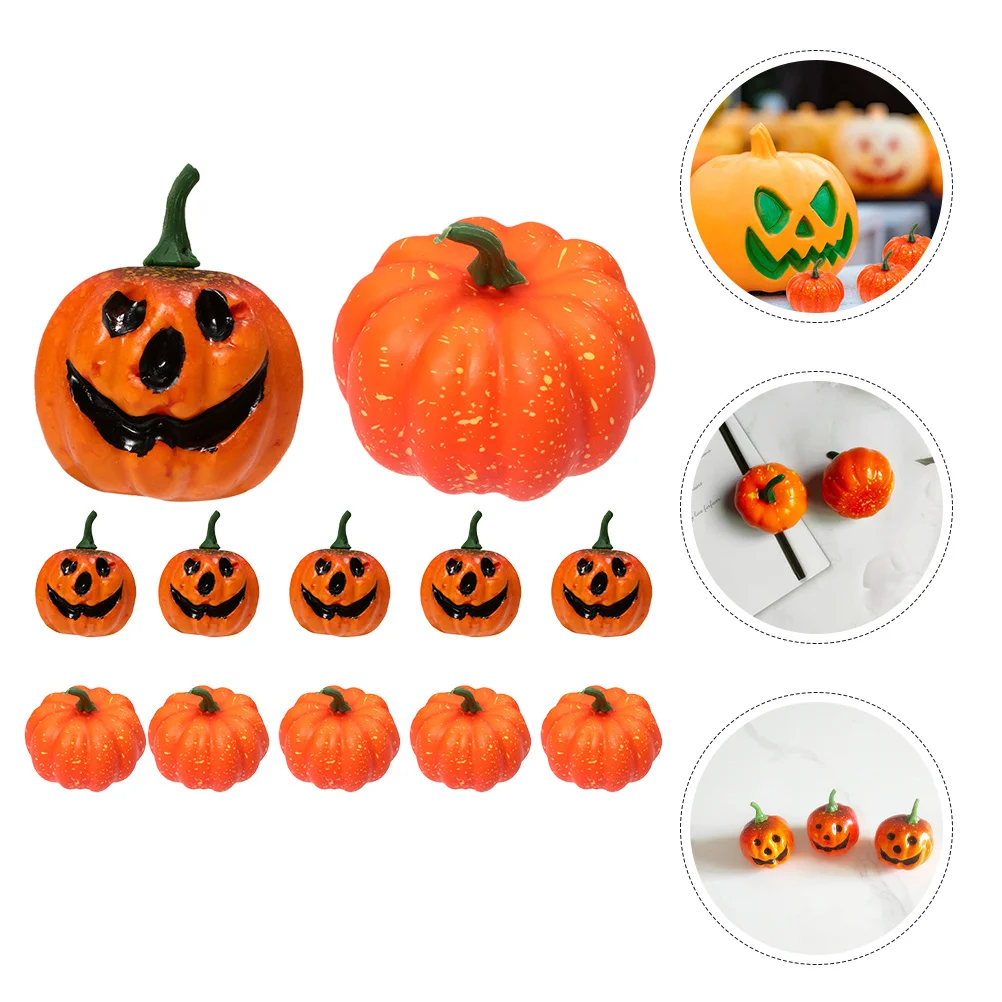 

12Pcs Artificial Pumpkin Decor Foam Halloween Harvest Decoration Bright Orange Fall Party Ornament Halloween Pumpkin