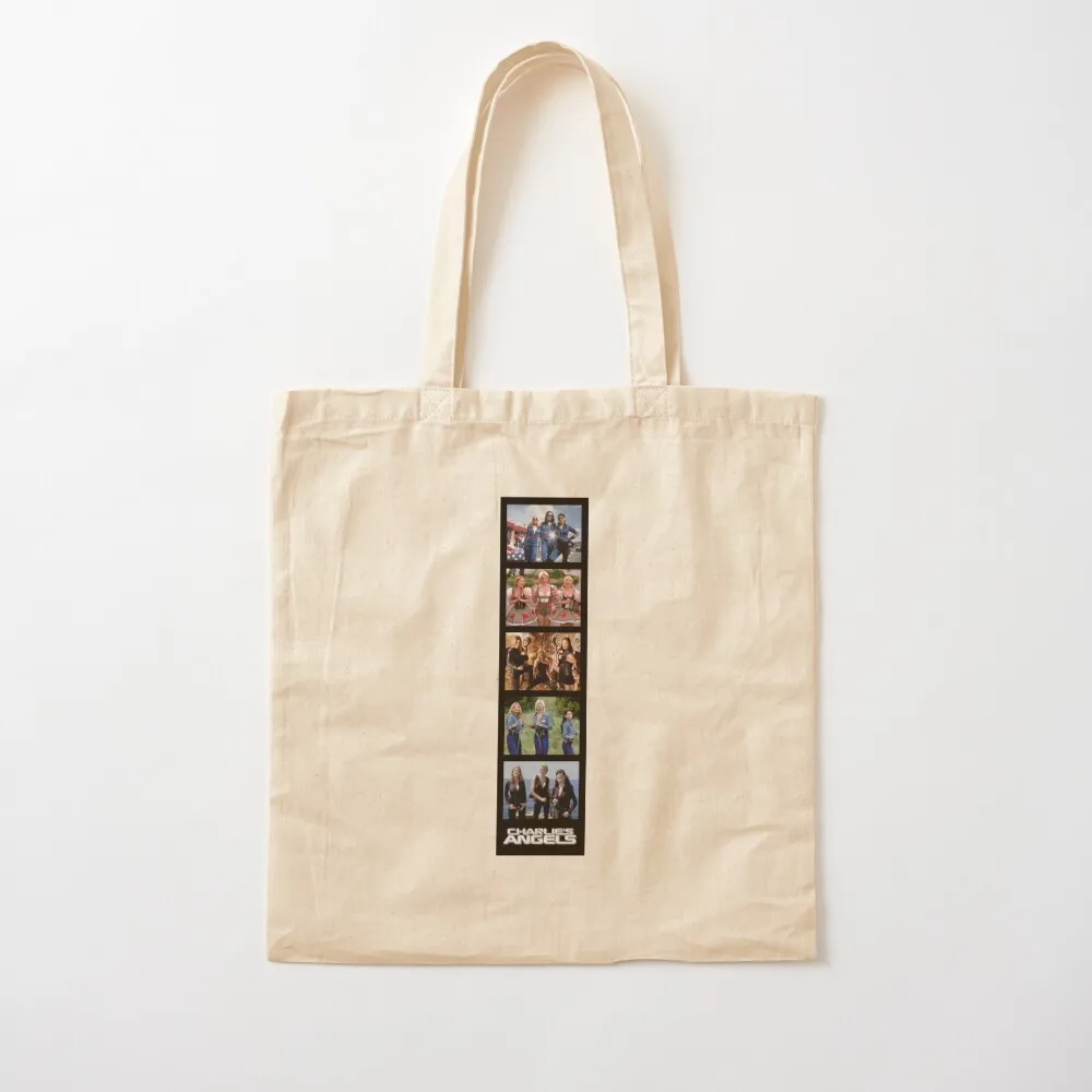 تشارليز أنجلز - كشك الصور (أسود) حقيبة تسوق بشعار حقيبة يد قماش للمتسوقين حقيبة تسوق #2