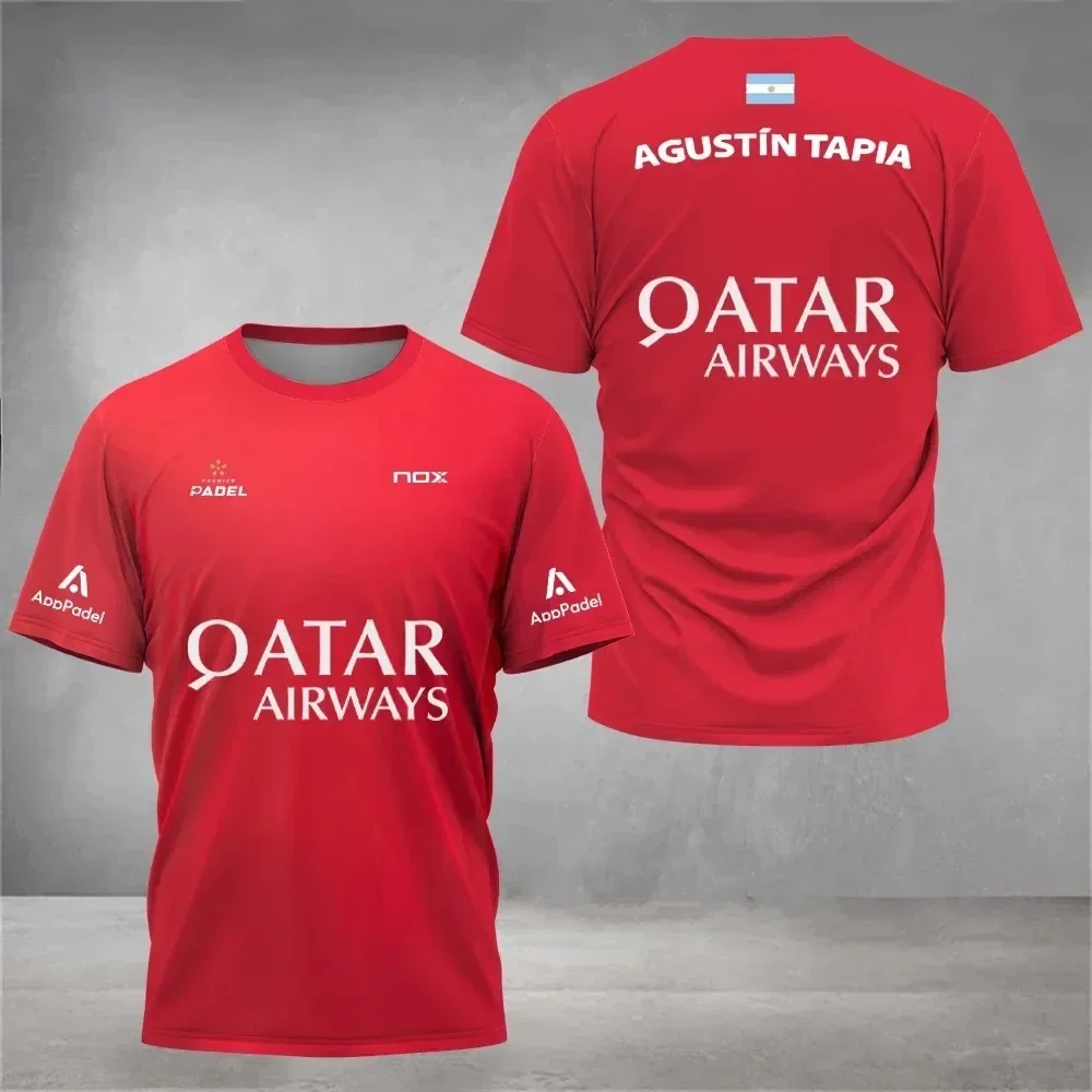 

2025 Summer Fashion Padel Trend Fitness T-Shirt Casual Child Adult Short Sleeve Sports Tops Tees Male Fashion Casual Streetwear