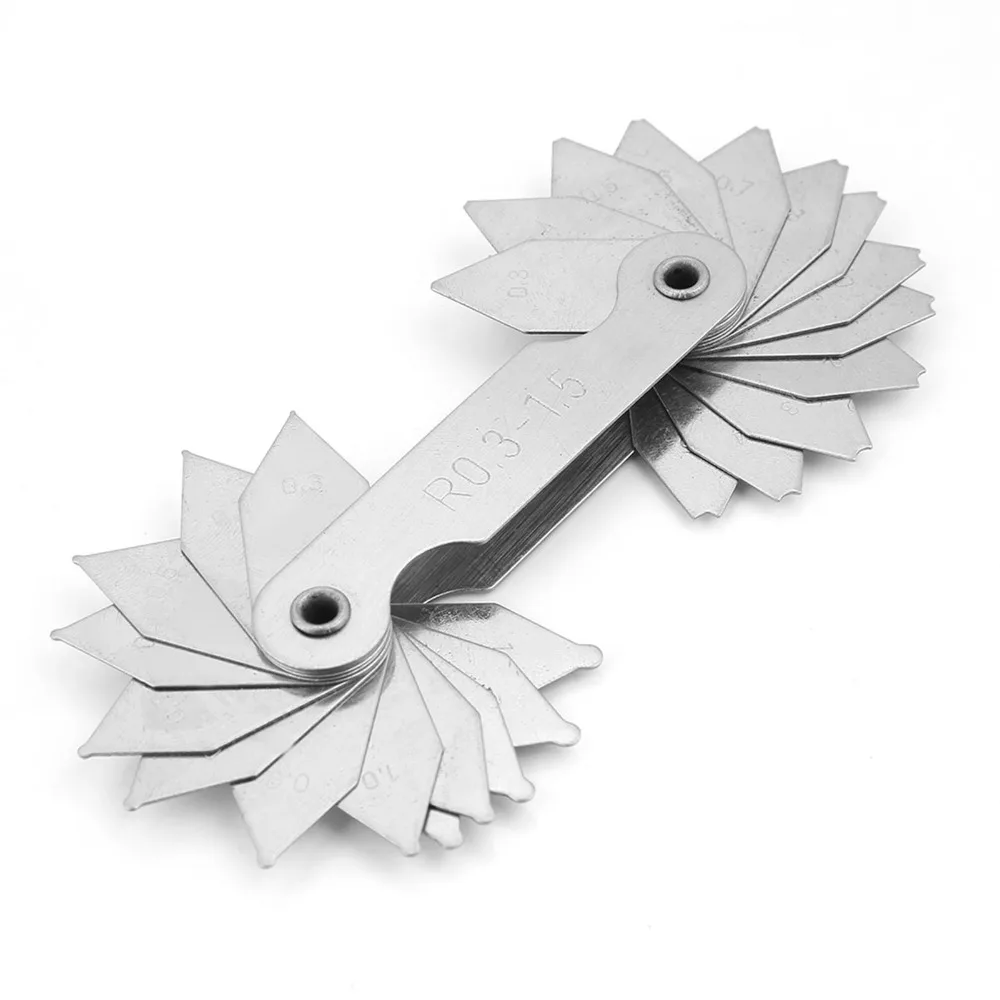 Portable Stainless Steel Radius Gauge External Internal Concave Convex Fillet Gauge Two Types Metric Gauge Set For Tool Makers