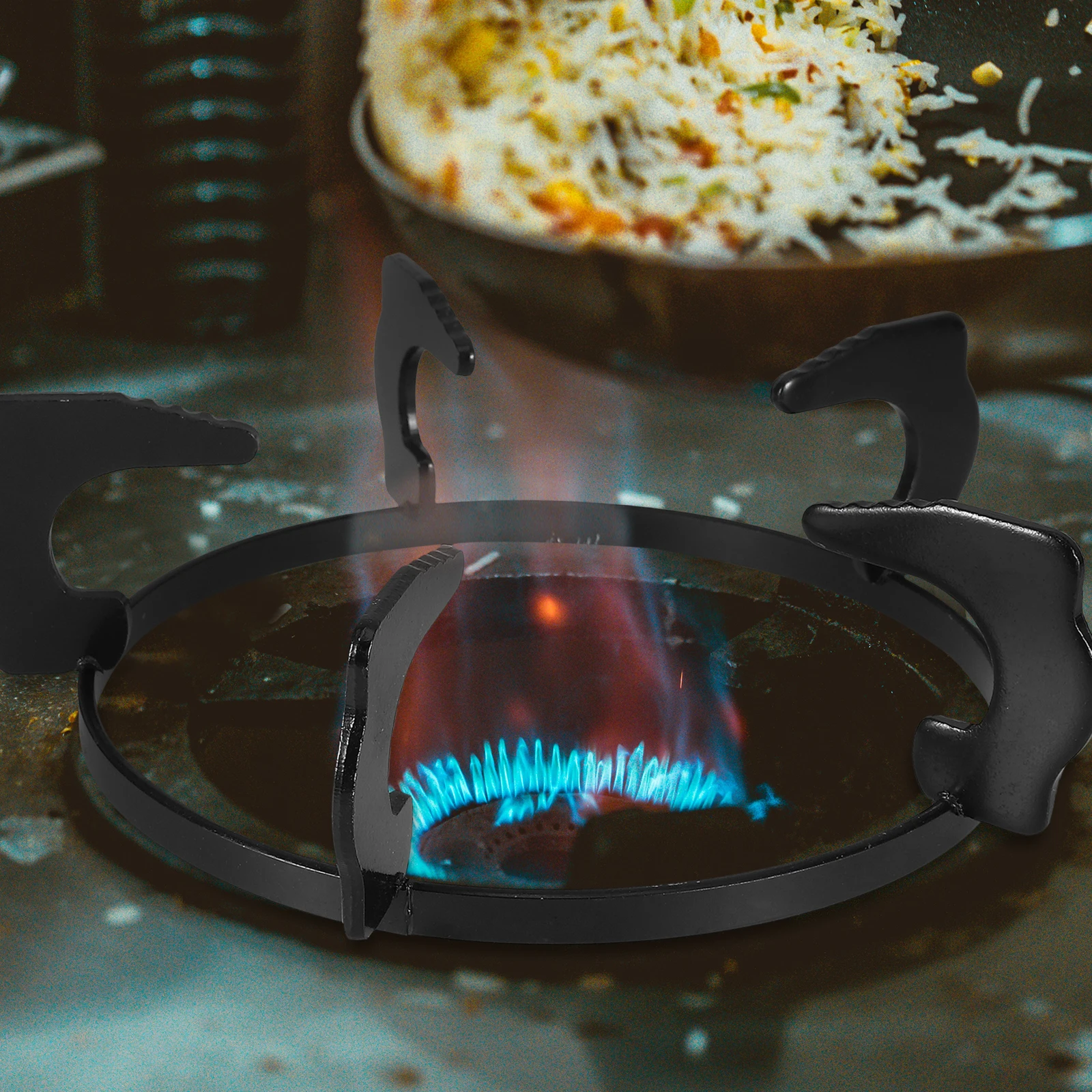 

Cast Iron Gas Stove Rack Non Slip Cooktop Accessory Wok Holder Universal Stove Fittings Kitchen Cookware