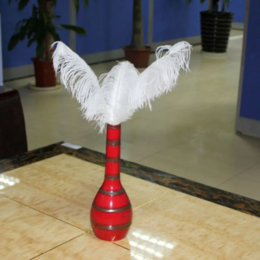 

5pcs 30-35Cm Ostrich Decoration Artificial Natural For Crafts Party Costume Home Wedding Decorations White