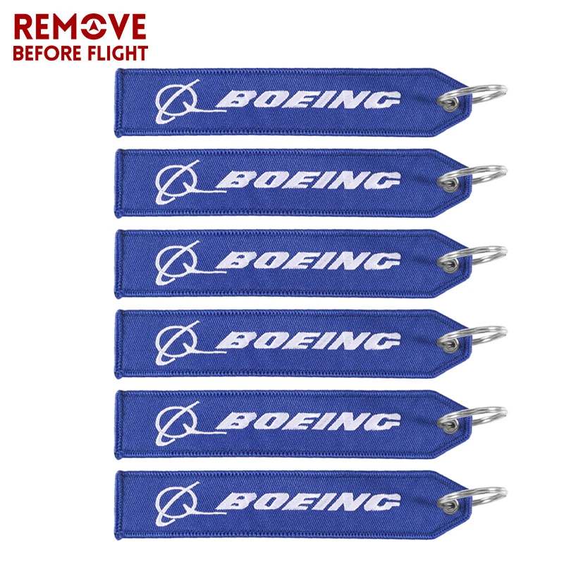 6PCS Aviation Keychain For A320neo Logo Both Sides Embroidery Car KeyChain Accessories Backpack Suitcase Tags