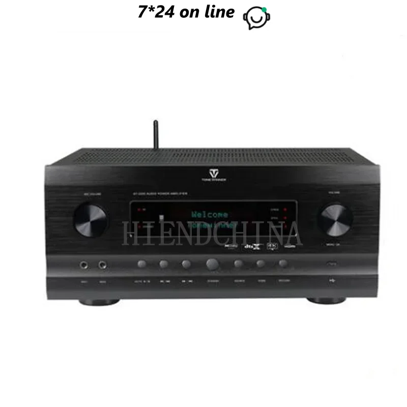 Winner AT-2000 Amplificatore AV con uscita di decodifica a 11,2 canali 4K/HDR 7.2.4 Mono 285W/4 Ω Trasmissione Bluetooth Controllo APP