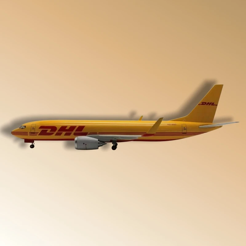 1:85 Scale Boeing 737 DHL Airlines Aircraft Model 47cm Die-Cast Resin with Lights and Moving Wheels Aviation Collectible