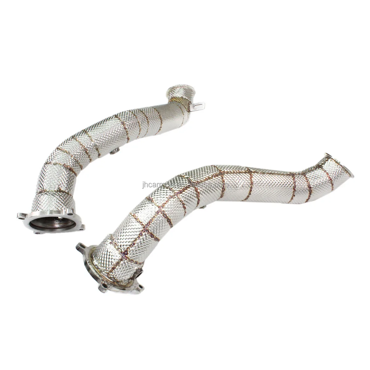 Auto SUS 304 High Quality Exhaust Header With Heat Shield Surface Catless Downpipe For McLaren 720 720S