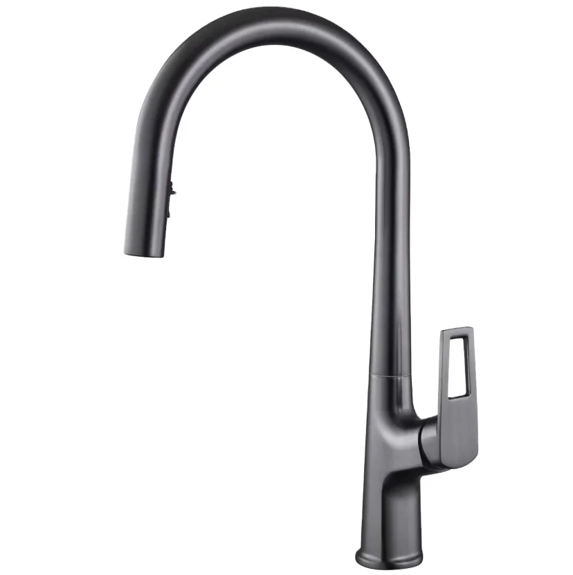 

Pull Down Kitchen Sink Faucet Cheap OEM Ceramic Style Brass Hot and Cold Cupc Commercial Spring Sale Golden Modern Polished ZHE