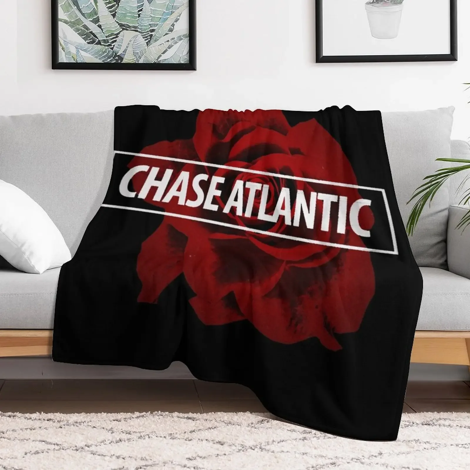 Chase Atlantic Rose Logo Throw Blanket Soft Beds Thin Blankets