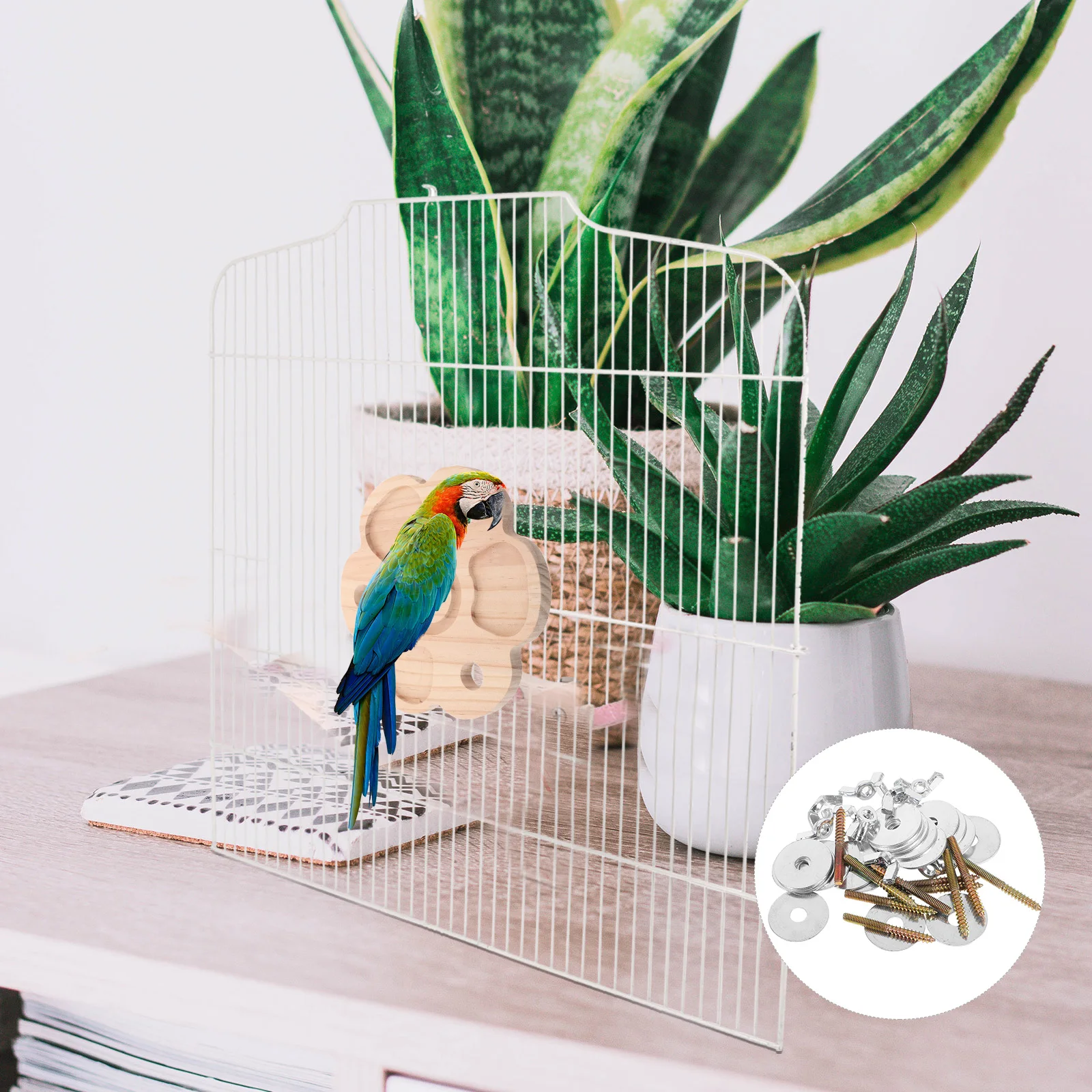 

Bird Stand Perch Accessories Screw Hardware Hamster Board Pole Fixing Cage Screws Platform
