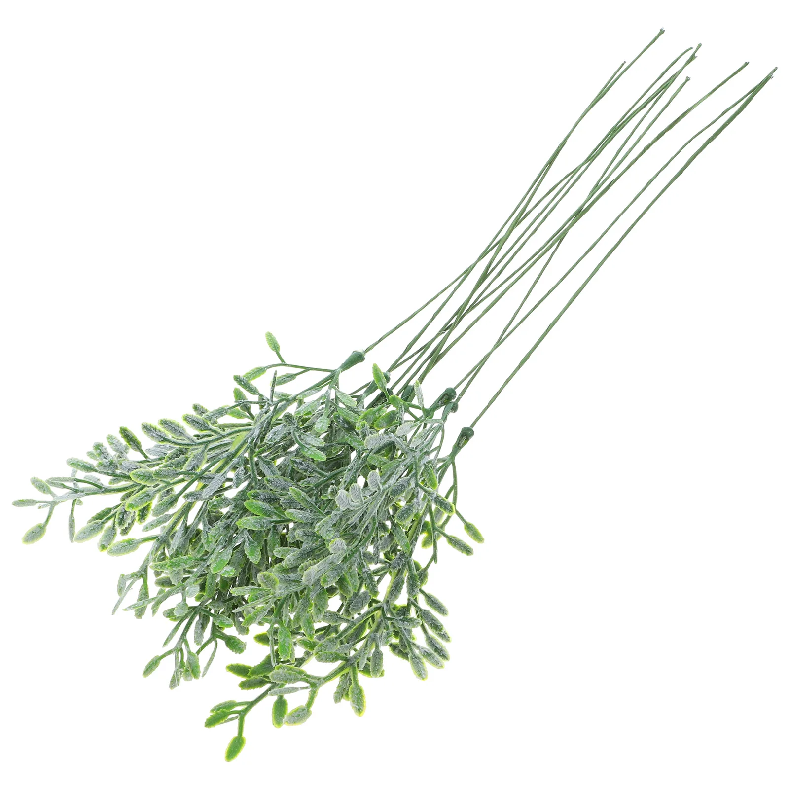 

10pcs Artificial Greenery Faux Plant Stems Fake Greenery Picks Wedding Party Home Decoration Green Plant Stems