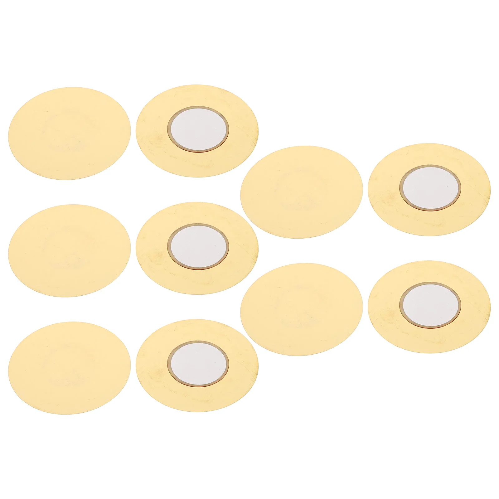 

10pcs Pickup Disc 50mm Copper Base High Sensitivity Transducer for Guitar Drum Acoustic Instruments Mic Set