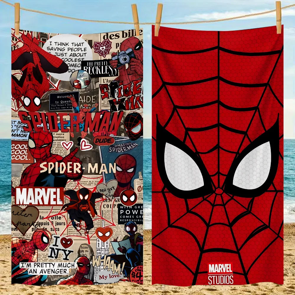 Super Hero S-Spider Man Beach Towel Microfiber Sand Free Quick Dry Soft Pool Towels Gift for Women Travel Gym Shower Camping