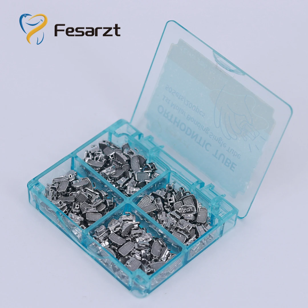 20Set/80pcs Dental Orthodontic Buccal Tubes Bondable 1st Molar Monoblock Non-Convertible Single Tube Roth MBT Orthodontist Tool