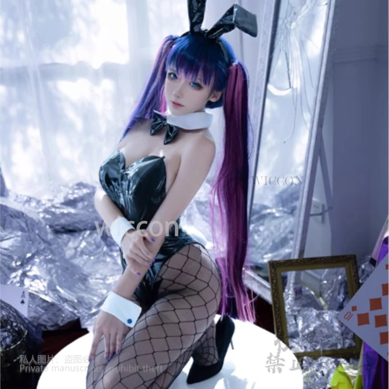 أنيمي اللباس الداخلي والجورب تأثيري اللباس الداخلي الفوضى زي الأرنب فتاة بذلة مثير مع Garterbelt مجموعة كاملة وتتسابق النساء حسب الطلب