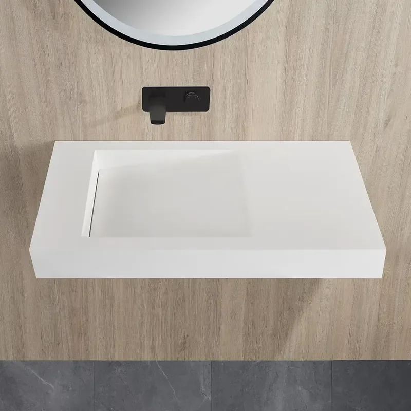 Modern Matte White Solid Bathroom Sink Washbasin for Hotel Home Design Wholesale Ceramic Basin Model Countertop Vanity Unit