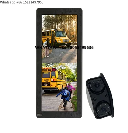 Bus Side View Mirror Electric 12.3 Inch Side View Mirror HD IPS Screen Electronic Bus Rearview Mirror for Truck