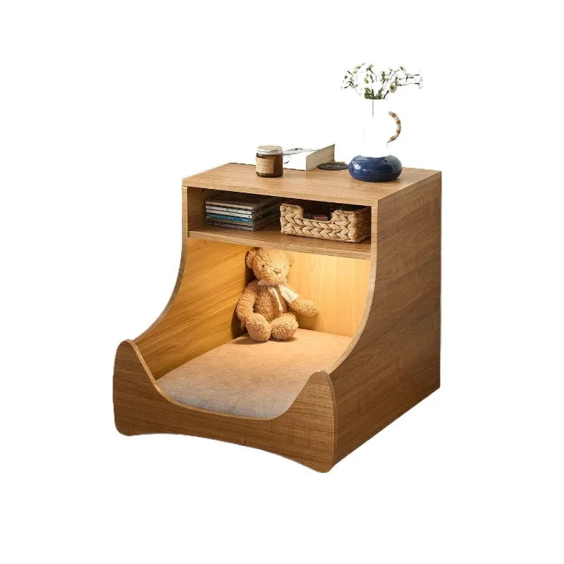 bedside table, household bedroom wireless charging sensor light locker y