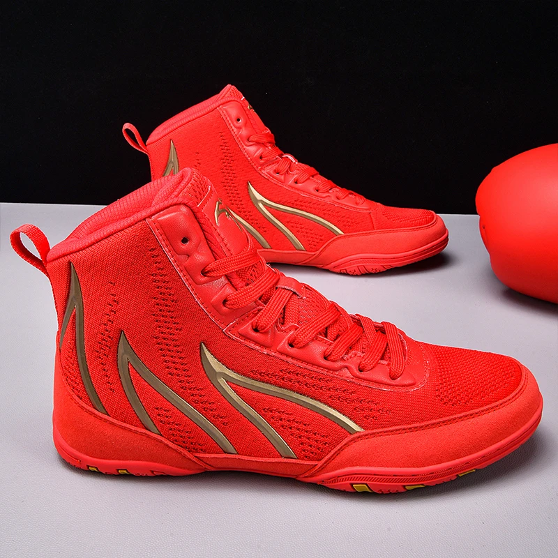 

Designer Unisex Boxing Fighting Boots Competition Sport Gym Training Shoe Comfortable Anti Slip Wrestling Shoe