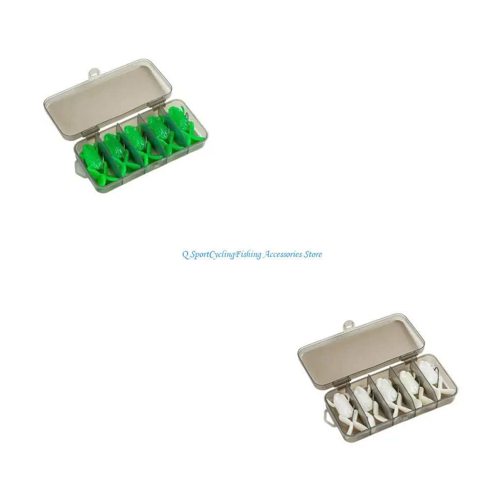 

Trout Swimbait 5pcs Topwater Frogs Lures Set 3.7cm/4.7cm Frogs Crankbait Lures Fishing Lures Soft Frogs Baits with Hook