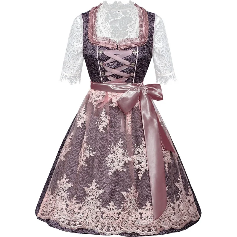 

❤️❤️❤️Women Oktoberfest Costume Bavarian Beer Maid German Dirndl Dress Halloween Outfits❤️⭐️❤️