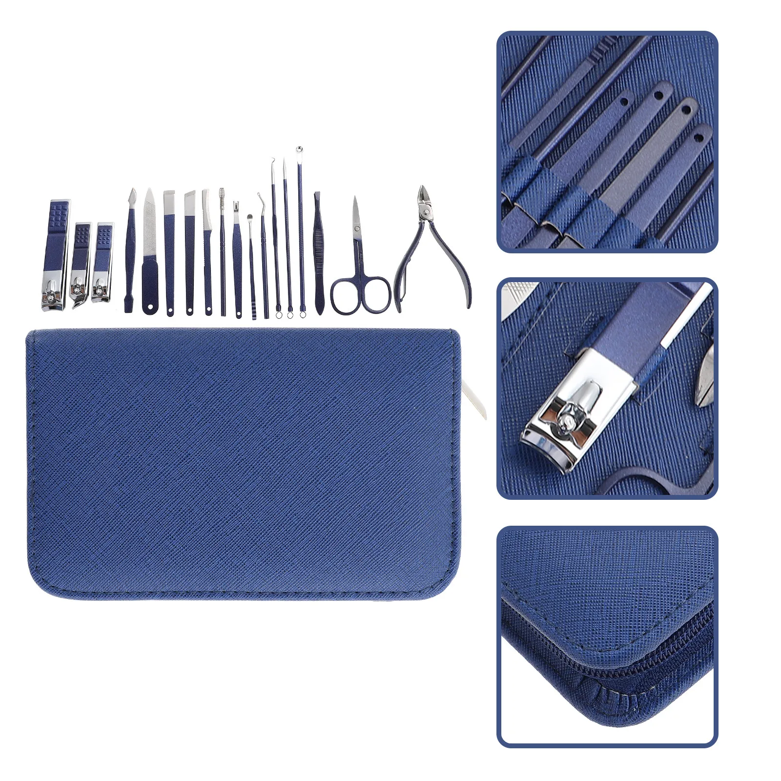 

1 Set Stainless Steel Nail Clipper Set Professional Manicure Kit Portable Pedicure Kit Multi-Function Nail Care Tool Household