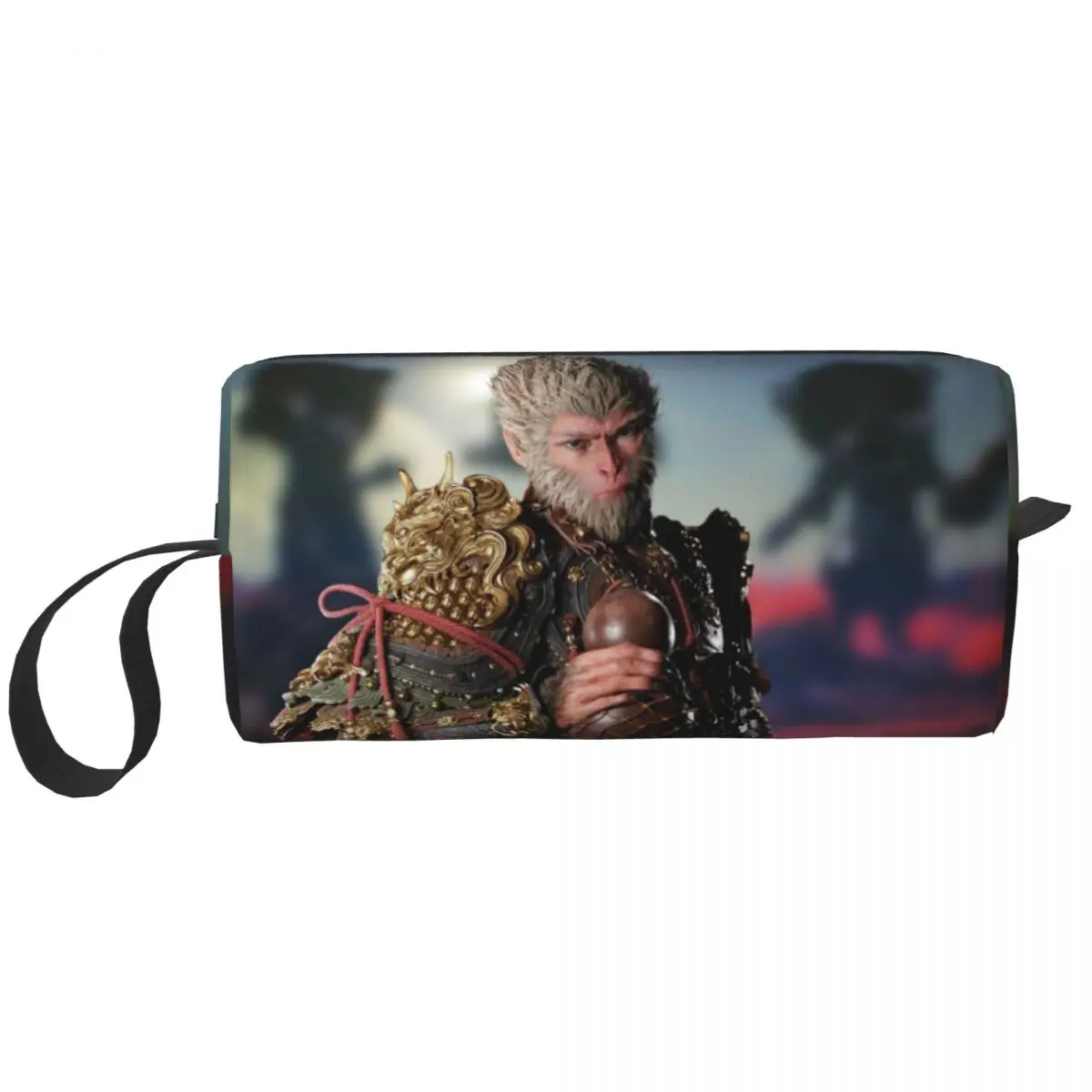 Custom Monkey King Wukong Myth And Folklore Cosmetic Bag Large Capacity Video Game Makeup Case Beauty Storage Toiletry Bags