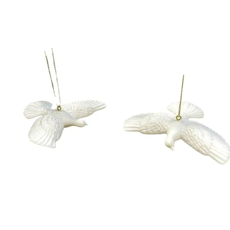 1/2 PCS Love And Joy Pigeon Ornaments Lifelike Friendship Pigeon Decor Pendant For Thanksgiving Christmas