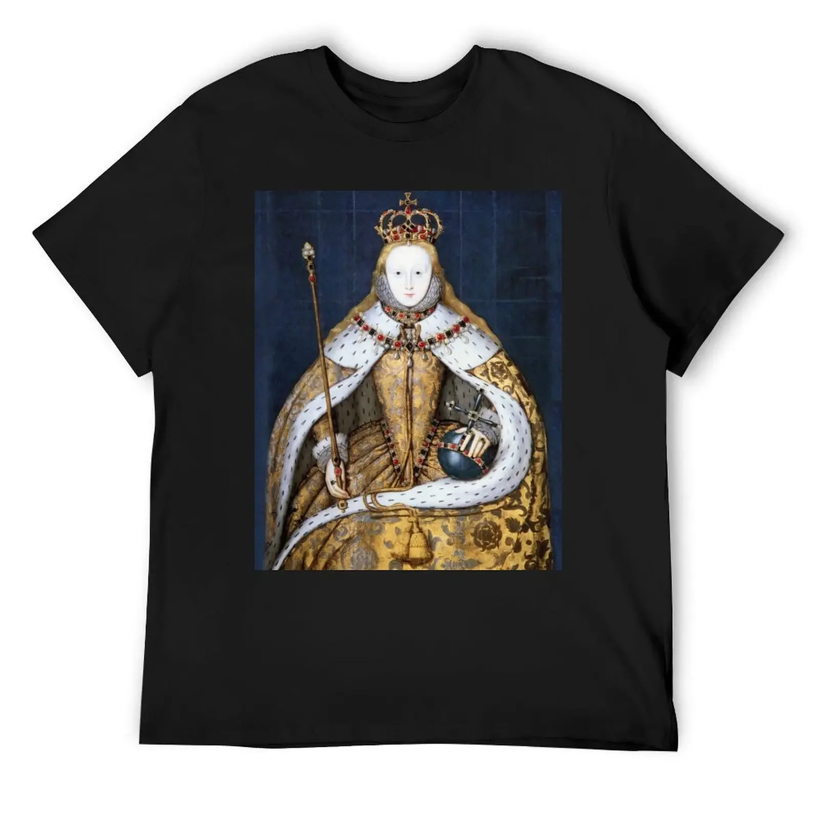 

Elizabeth I Coronation Portrait T-Shirt valentines boutique clothes Short sleeve tee oversized graphic tee Short sleeve tee men