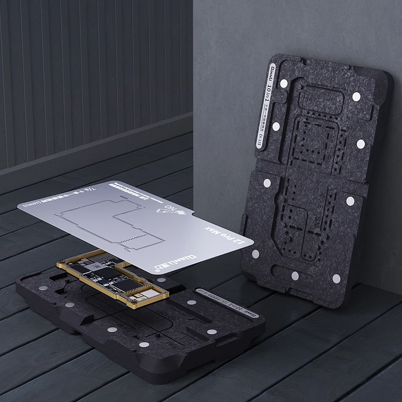 QIANLI 10in1 Middle Frame Reballing Platform for X XSM 11 1P 11PM 12 12P 12PM 12MINI Motherboard Middle Frame Planting Tin Set