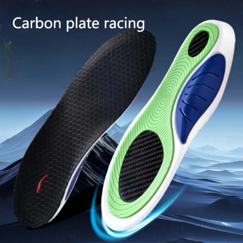 

Доска из углеродного волокна, спортивные стельки, поддержка свода стопы, высокая эластичность, амортизация, пружинная спинка, антибактериальная, впитывает пот, свободно дышать