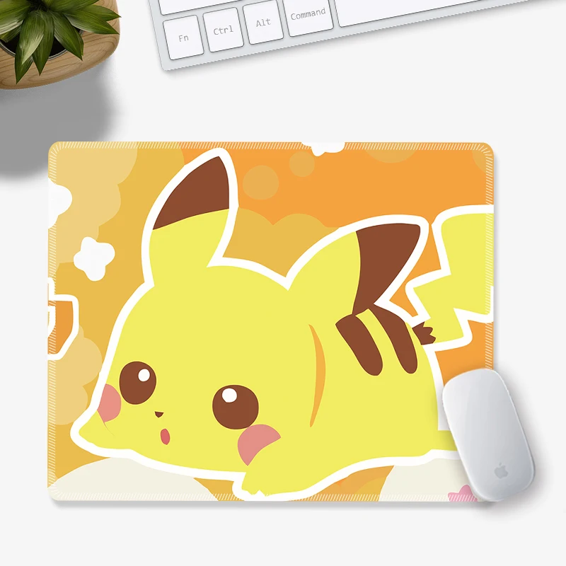 Children's Anime PU Leather Mouse Pad  Duck Mouse Pad Small Pokémon Squirtle Dragon Desk Pad Non-Slip Edge Lock Office Supplies view 5