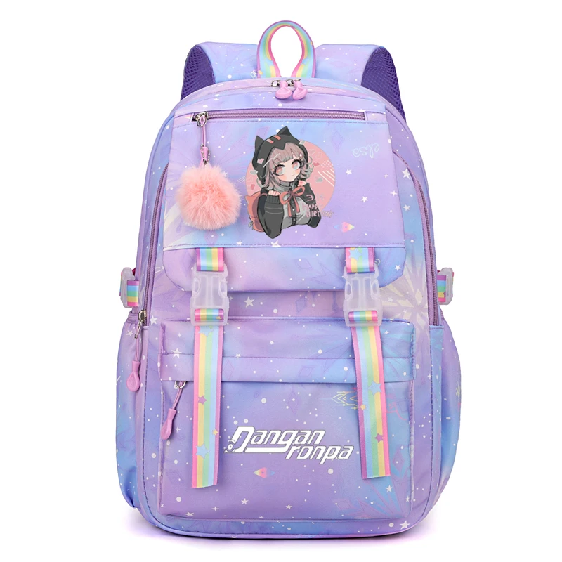 

Danganronpa Nanami ChiaKi Backpack for Teenager Gradient Ramp Girl Boy SchoolBags Kid Gift Comfortable Travel Capacity Mochilas