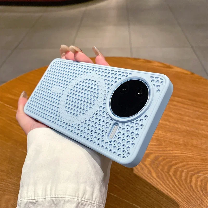 Magnetische Hülle für Xiaomi POCO F7 Ultra F7 Pro, Netz-Abwärme-Schale, Mag-safe-Ladefunktion, Matte Stoßfeste Weiche Schutzhülle – Detail 11
