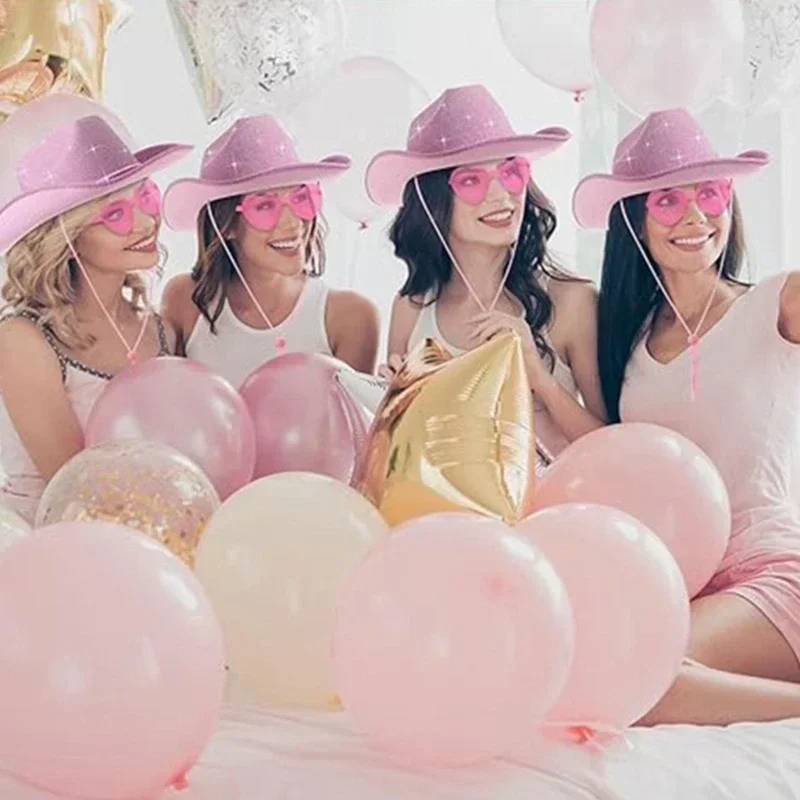 Rosa funkelnde Denim-Hut, einzelnes Mädchen, Party-Dekoration, Geburtstagsparty, Foto-Requisiten, glitzerndes Accessoire für Mädchen